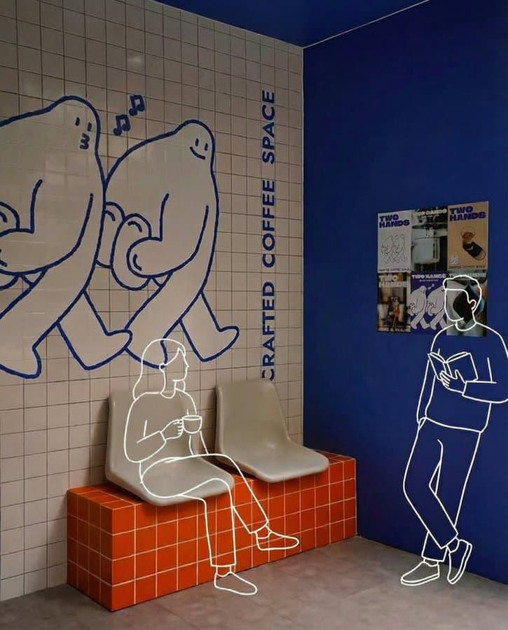 Add sketched characters to your real photos